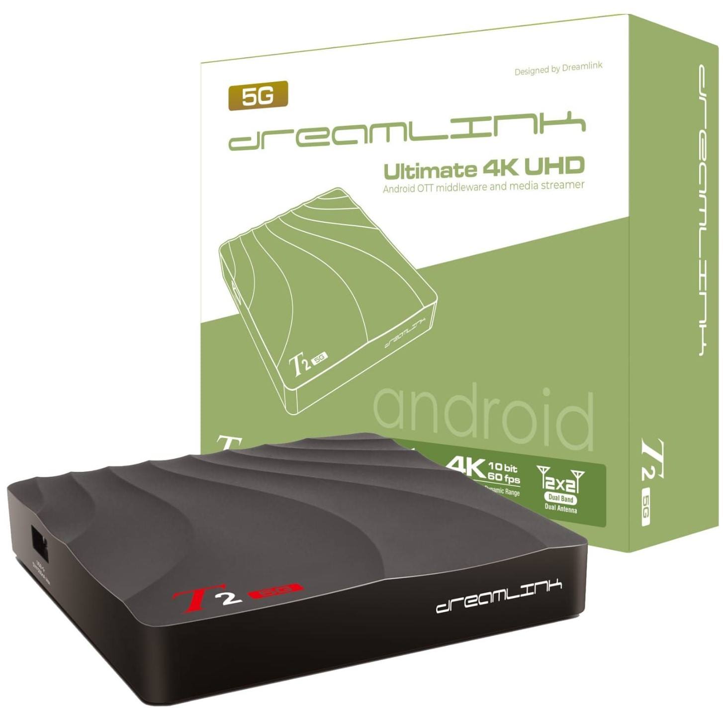 Android TV media streaming box with retail packaging