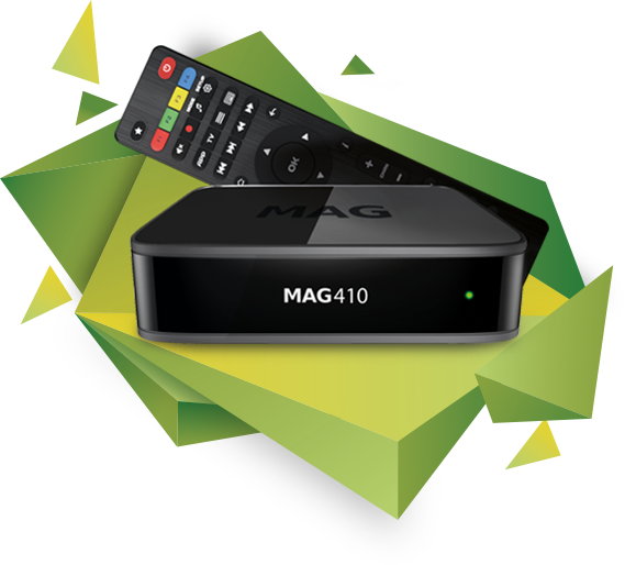 MAG 410 set-top box and remote control